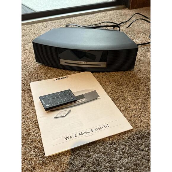 BOSE Wave Music System III AM/FM Radio CD Player Black Graphite w Remote TESTED - Picture 1 of 4
